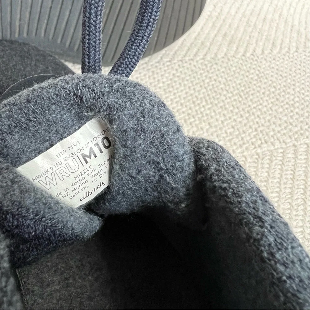 Allbirds Wool Runner Up Mizzle HiTop Sneakers size 10 men’s